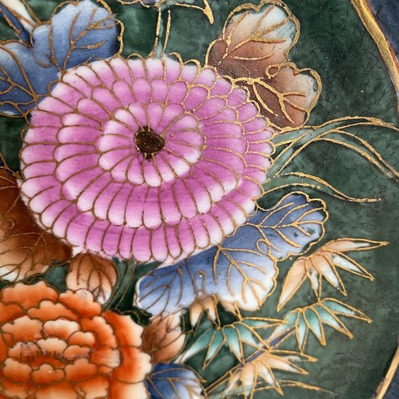 Vintage Ko-Kutani Style Decorative 12” Plate - Hand Painted Bouquet - Rare - Picture 4 of 8